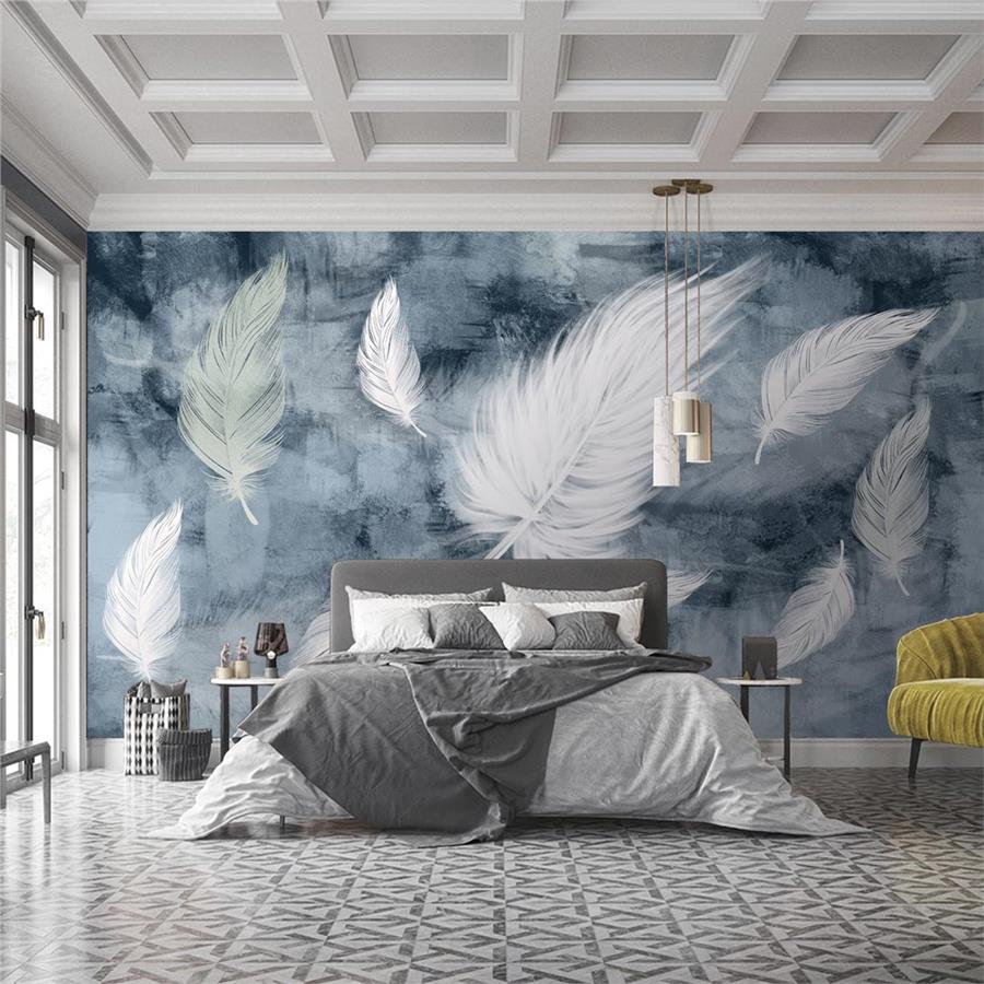 Feather Patterned Wallpaper