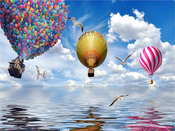 Balloon Scenery 010 Wallpaper by MywallpaperShop