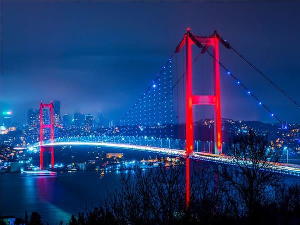 Gece Isiklandirmali Istanbul Bogazici Bridgesu Wallpaper by MywallpaperShop