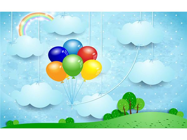 Cloud Design Kids Room Wallpaper by MywallpaperShop