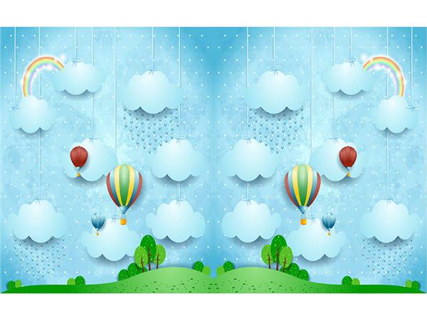 Cloud Design Kids Room Wallpaper by MywallpaperShop