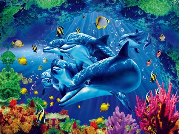 Aquarium Scene 039 3D Wallpaper by MywallpaperShop