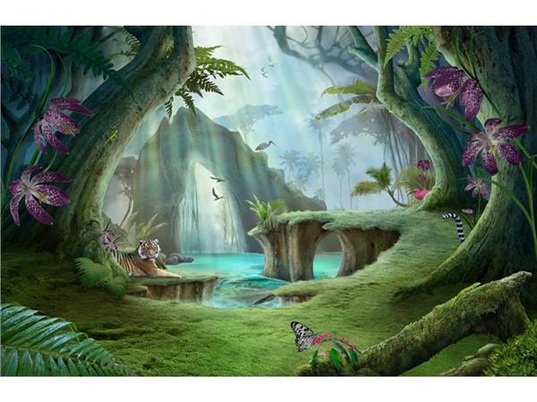 Ormanin Icinde Tiger 3D Wallpaper by MywallpaperShop