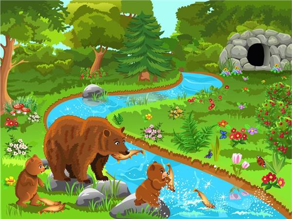 Animals World Yavru Ayilar Kids Room Wallpaper by MywallpaperShop