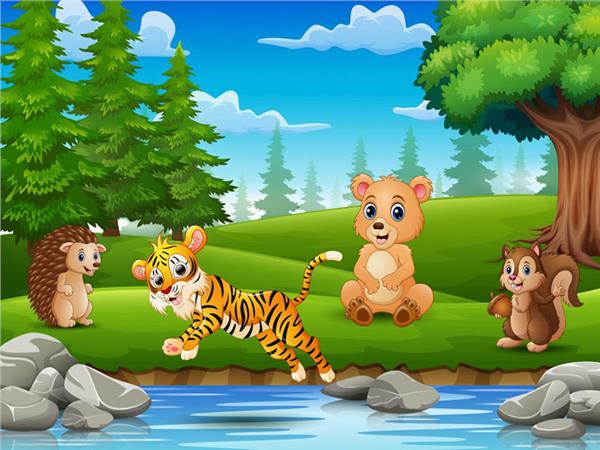 Animals World Sincap Kids Room Wallpaper by MywallpaperShop