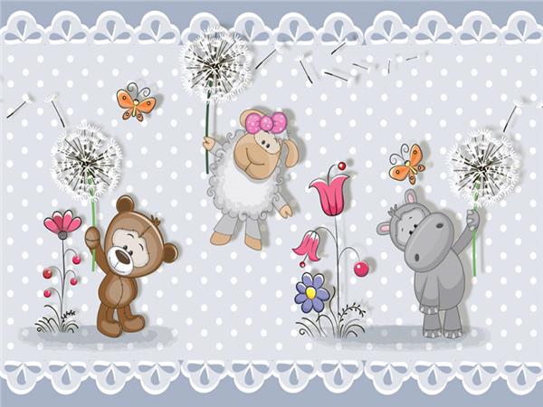 Animals World Ilkbahar Kids Room Wallpaper by MywallpaperShop