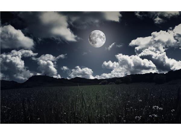 Bulutlarin Arasinda Dolunay 3D Wallpaper by MywallpaperShop