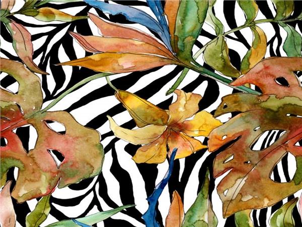 Tropical Leaves 3D Wallpaper by MywallpaperShop