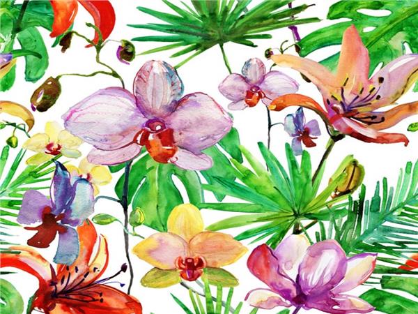 Tropical Leaves 3D Wallpaper by MywallpaperShop