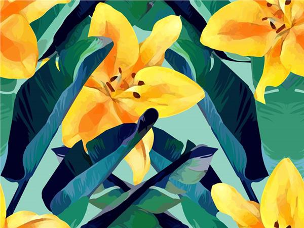 Tropical Leaves 3D Wallpaper by MywallpaperShop