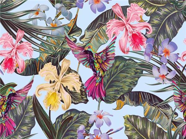 Tropical Leaves 3D Wallpaper by MywallpaperShop