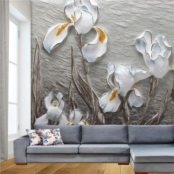 3D Kabartma Flower Design Wallpaper by MywallpaperShop