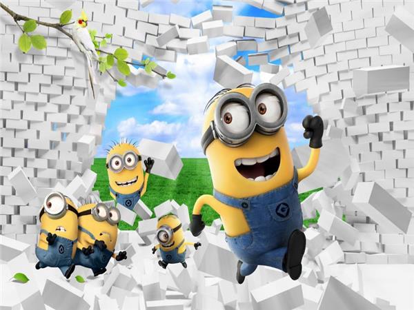 Minions 3D Kids Room Wallpaper by MywallpaperSho
