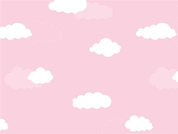 Milky Baby 405-3 Pink Bulutlu Kids Room Wallpaper by MywallpaperShop