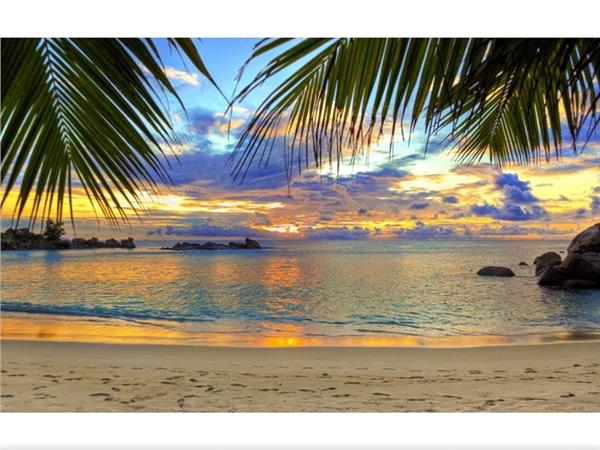 Beach and Sun Sunset Wallpaper by MywallpaperShop