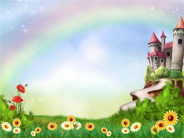 Rainbow and Saray Kids Room Wallpaper by MywallpaperSho