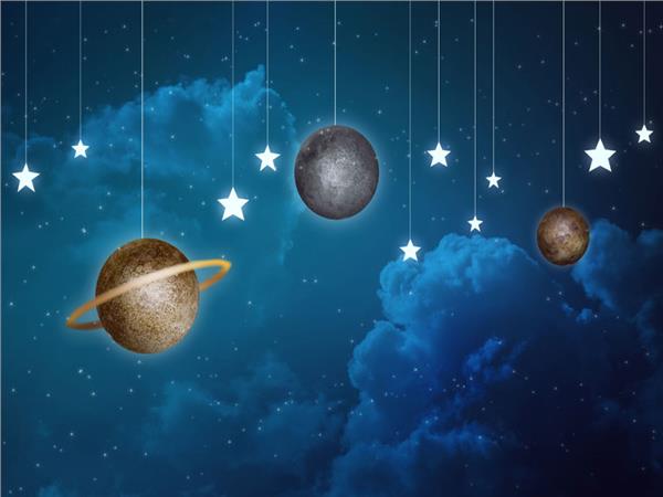 Gokyuzu Planets and Stars 3D Kids Room Wallpaper by MywallpaperShop
