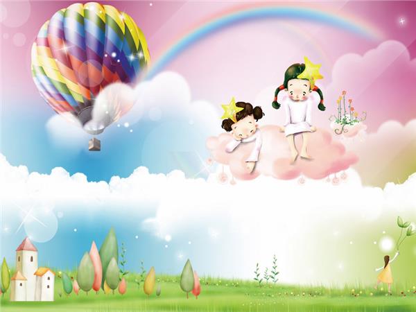 Flying Balloon Kids Room Wallpaper by MywallpaperSho