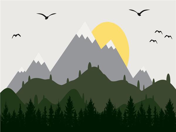 Kuslar Dag Forest Kids Room Wallpaper by MywallpaperShop