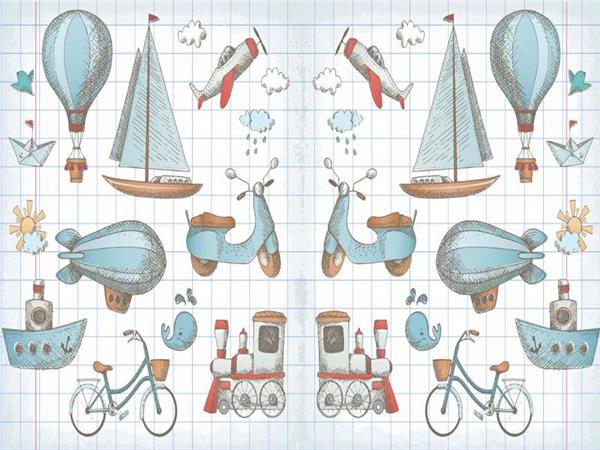 Blue Vehicles Kids Room Wallpaper by MywallpaperSho