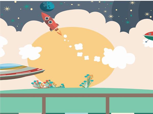 Space Adventures Kids Room Wallpaper by MywallpaperSho