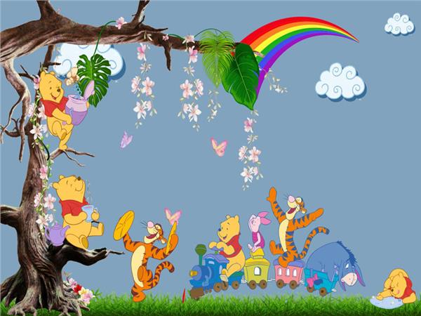 Winnie The Pooh Kids Room Wallpaper by MywallpaperShop