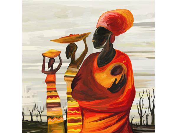 Afrika Anne and Bebek Yagli Boya Gorunum Wallpaper by MywallpaperShop