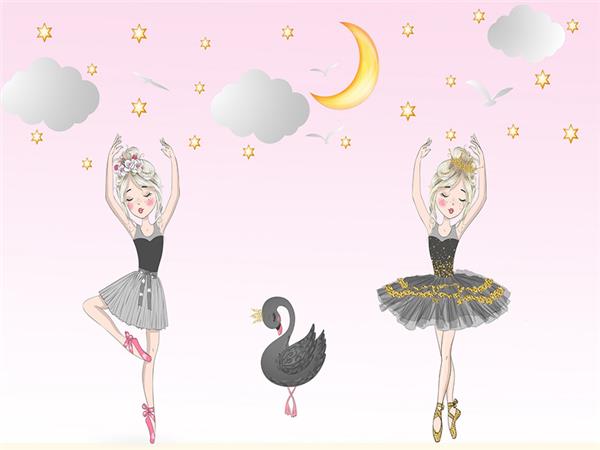 Balerin Kizlar Kids Room Wallpaper by MywallpaperShop