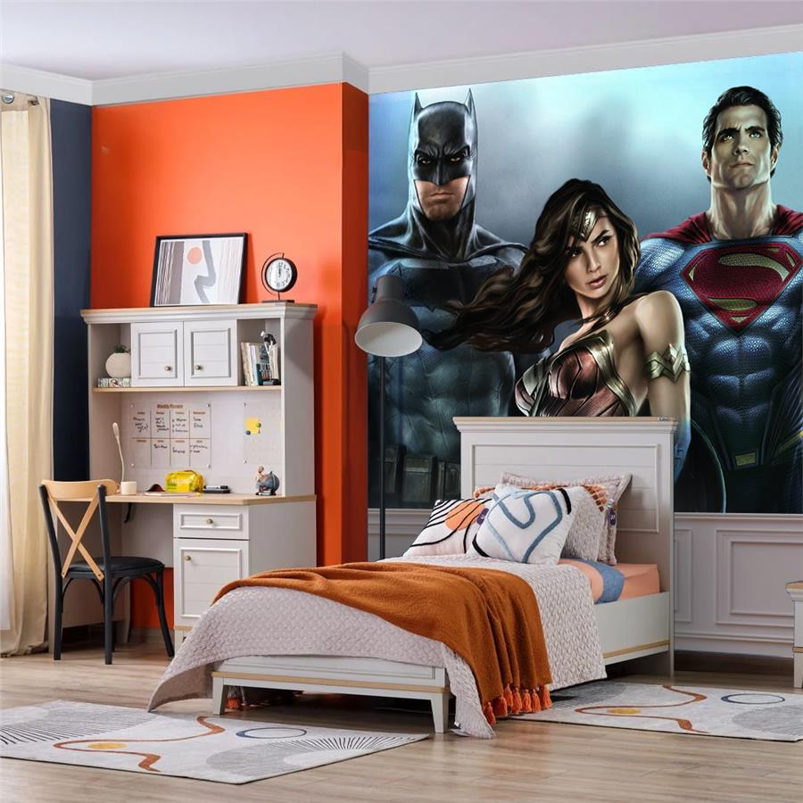 Batman Superman Kids Room Wallpaper
