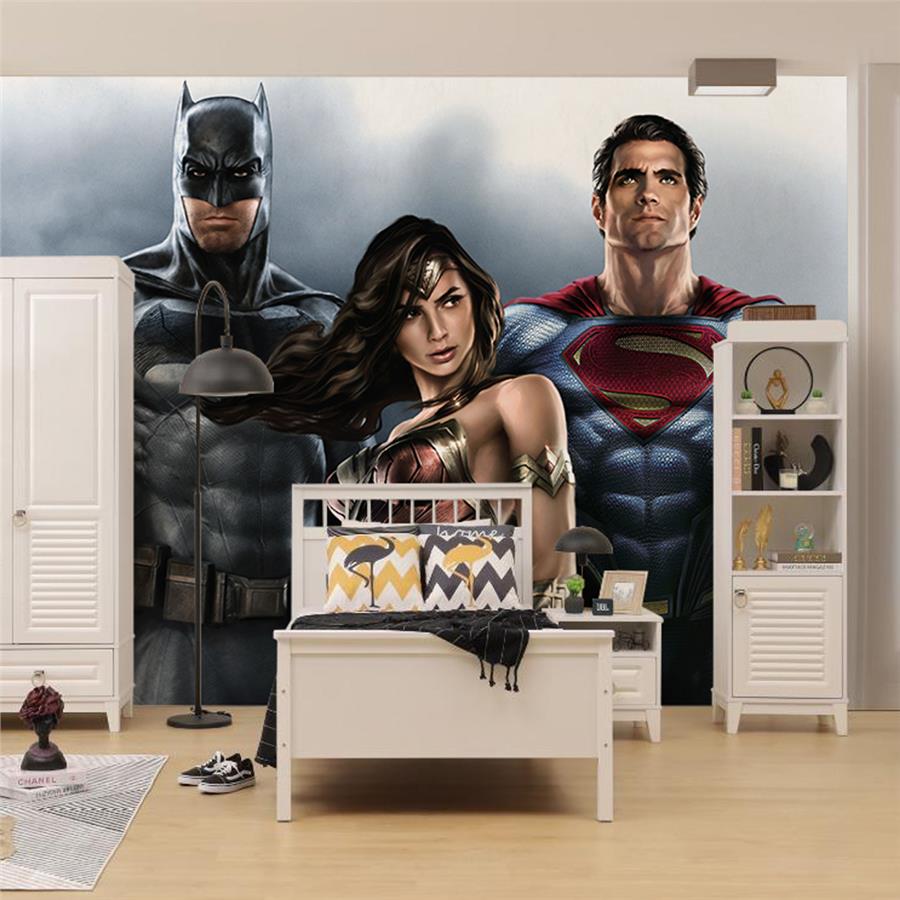 Batman Superman Kids Room Wallpaper