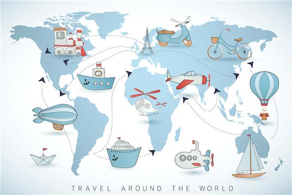 Bebek World Map Wallpaper by MywallpaperShop