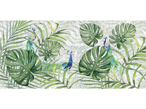 Botanic Leaflar and Tavus Birds Design Wallpaper by MywallpaperShop