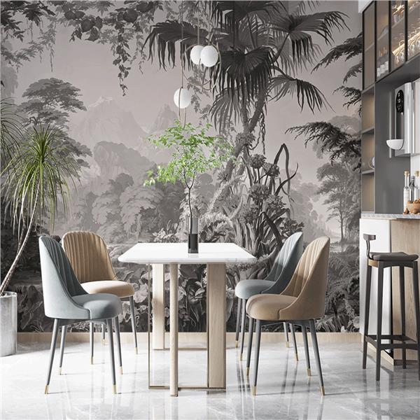 Monochrome Tropical Wallpaper by MywallpaperShop