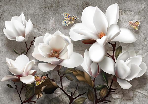 Big White Flower Wallpaper by MywallpaperShop