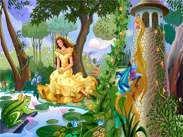 Rapunzel and Prince Kids Room Wallpaper by MywallpaperShop