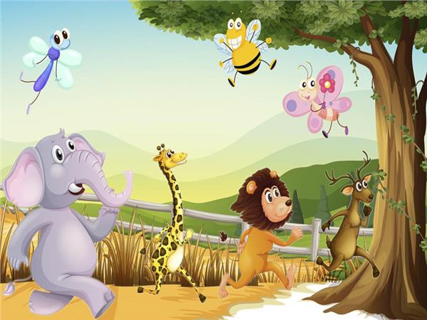 Forest Folks Kids Room Wallpaper by MywallpaperShop