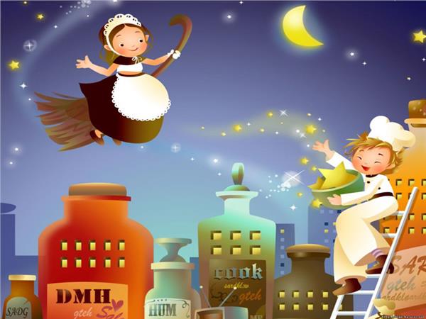 Sweet Witch Kids Room Wallpaper by MywallpaperShop