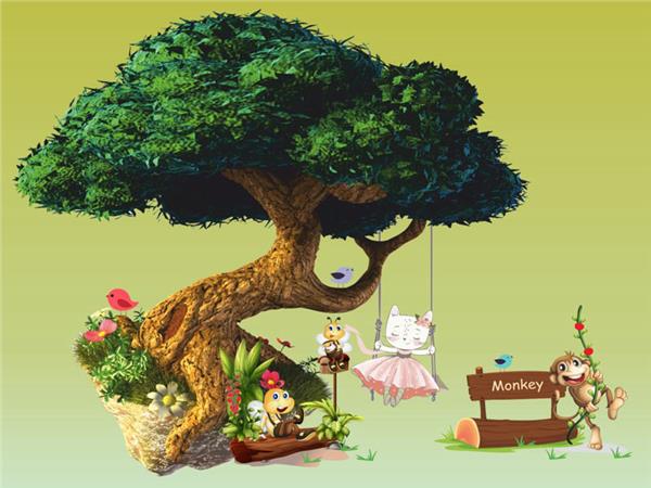 Hayat Treei Kids Room Wallpaper by MywallpaperShop