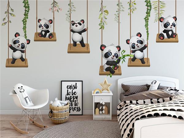 Afacan Pandalar Kids Room Wallpaper by MywallpaperShop