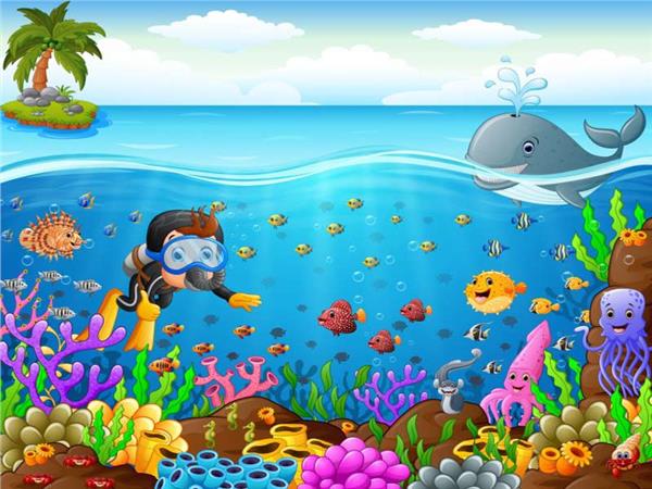 Aquarium Explorer Kids Room Wallpaper by MywallpaperSho