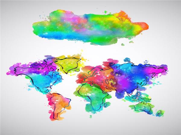 Colorful World Map Kids Room Wallpaper by MywallpaperSho