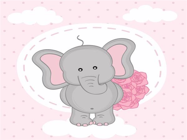 Happy Elephant Kids Room Wallpaper by MywallpaperSho