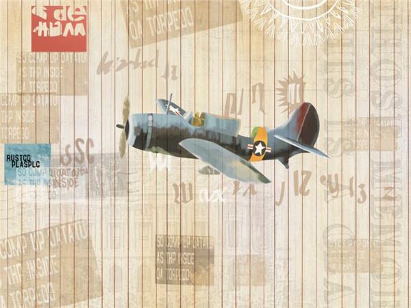 Air Plane Scene Kids Room Wallpaper by MywallpaperSho
