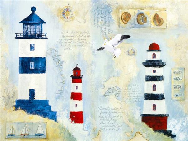 Sea Lighthouse Kids Room Wallpaper by MywallpaperSho