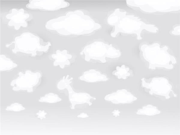 Cloud Scenic Animals World Kids Room Wallpaper by MywallpaperSho