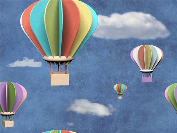 Flying Balloons Kids Room Wallpaper by MywallpaperSho
