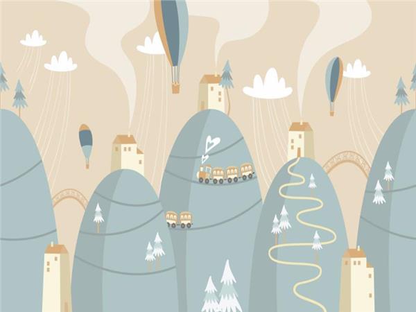 Flying Balloons Kids Room Wallpaper by MywallpaperSho