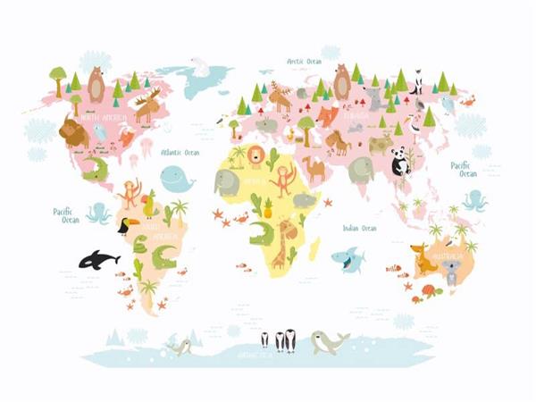 Map Scene Kids Room Wallpaper by MywallpaperSho