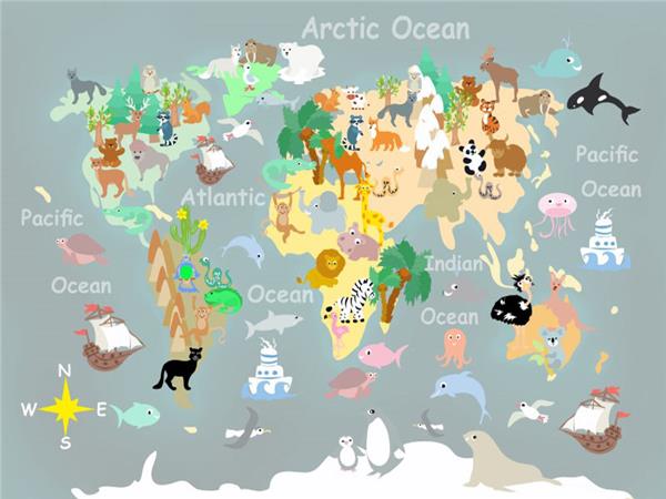 Map Scene Kids Room Wallpaper by MywallpaperSho