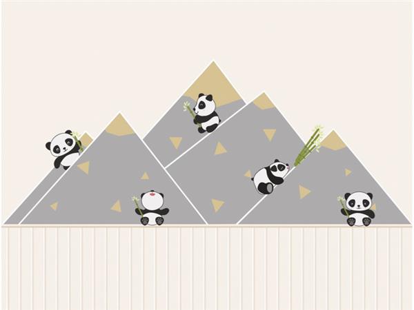 Lazy Panda Kids Room Wallpaper by MywallpaperSho
